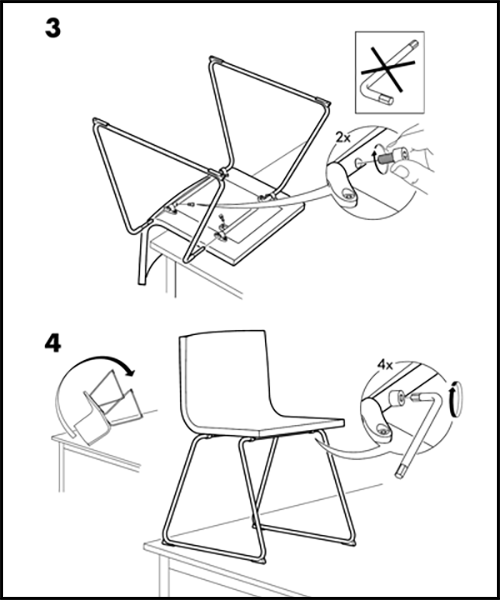 Ikea chair assembly manual